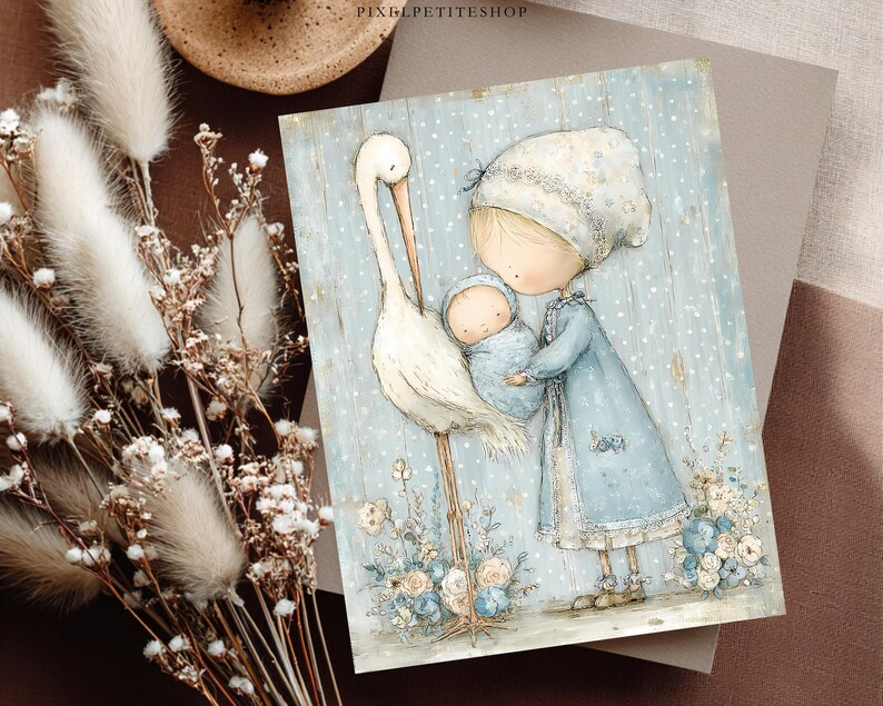 Adorable Baby Boy Digital Pages | Nursery Junk Journal & Scrapbooking Printables (Digital Download) image 16