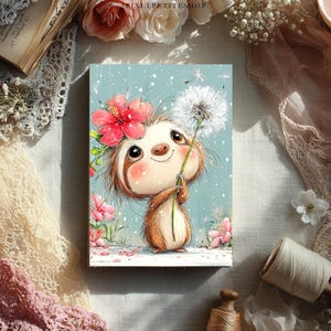 Nyckfulla digitala sidor med blommiga vänner | Utskrivbara skräpjournaler och scrapbooking (digital nedladdning) bild 3