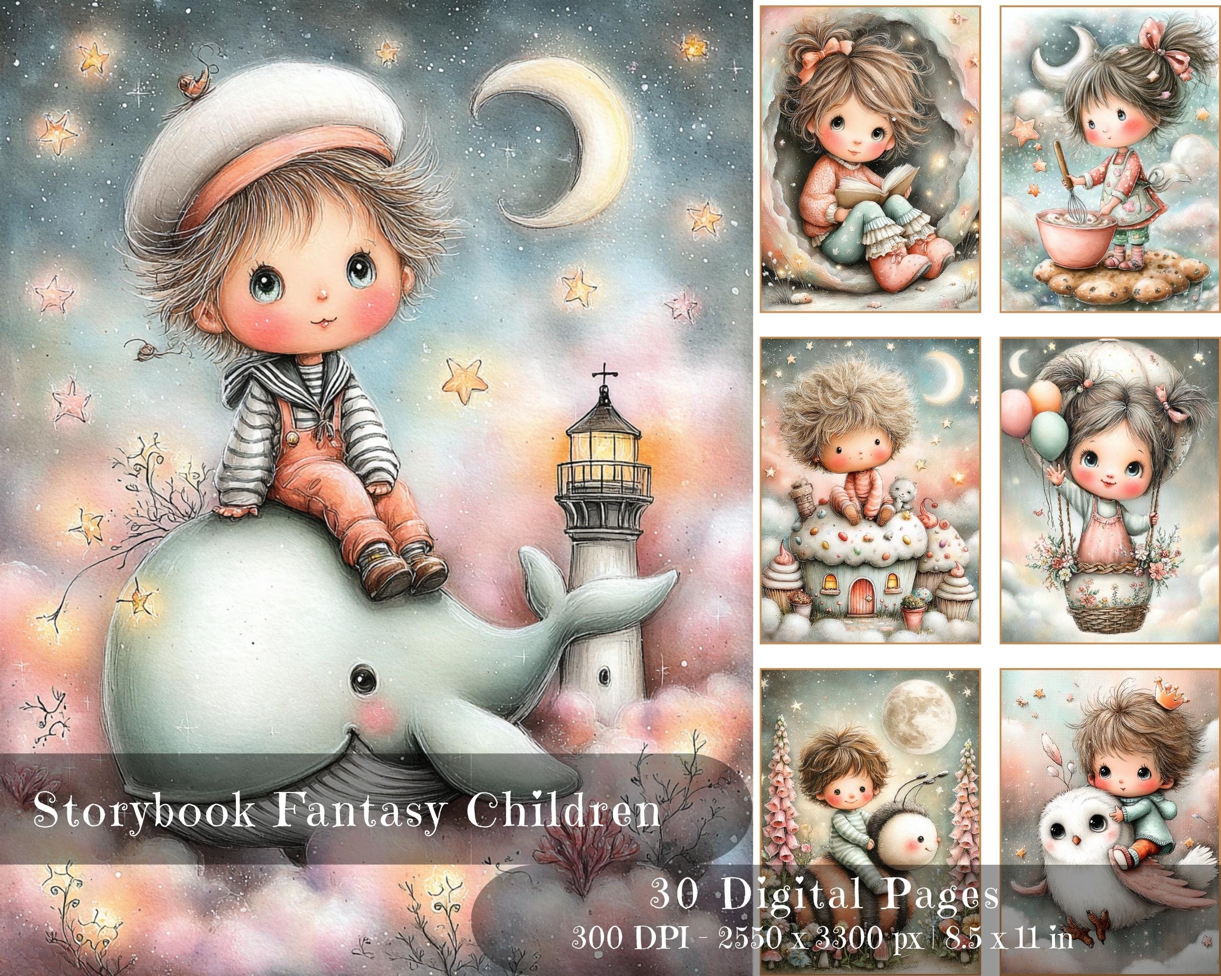 Preview of Fantasy Children Journal Pages — 30 Storybook Printables