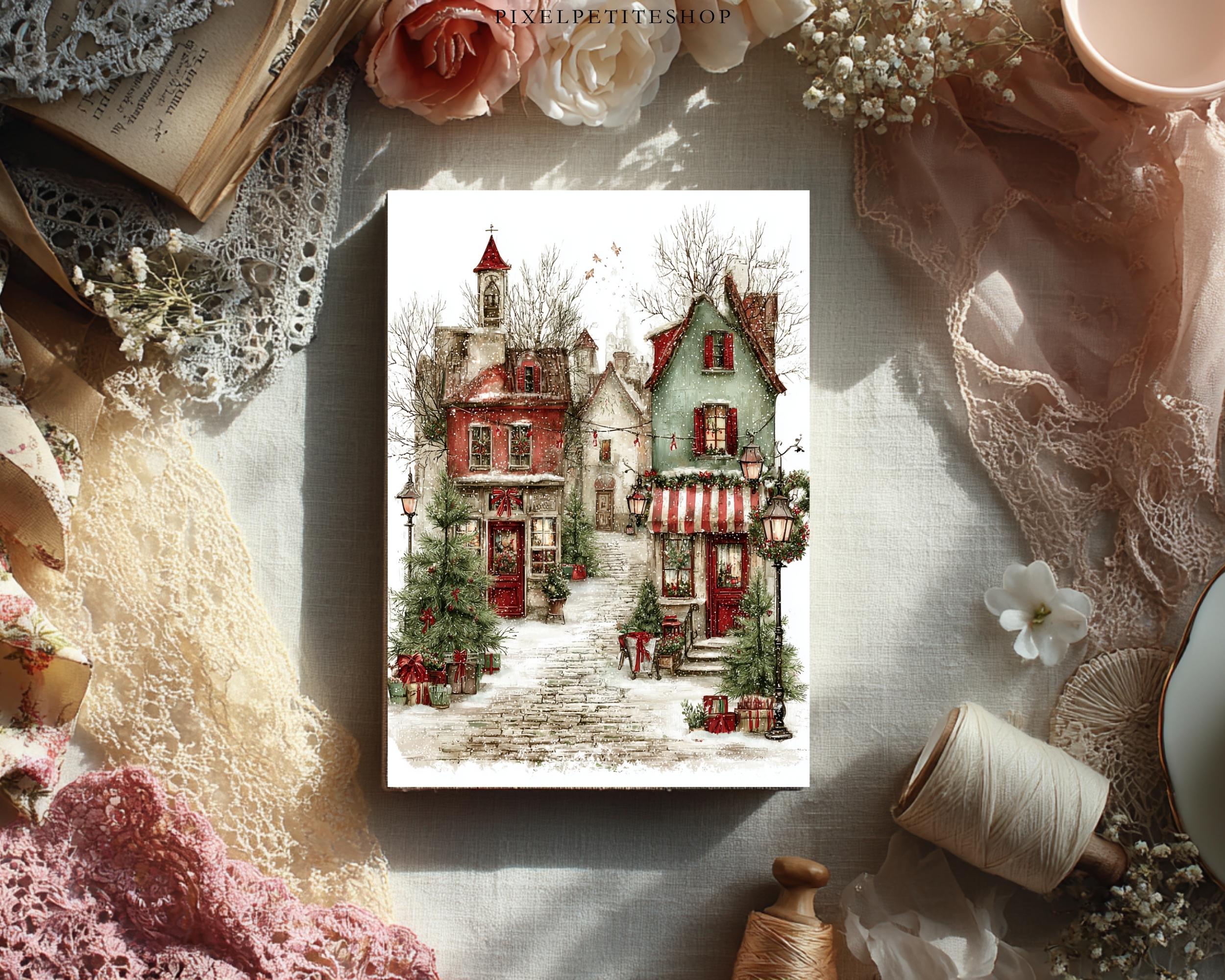 Cozy Christmas Digital Pages | Vintage Winter Junk Journal Kit (digital ...