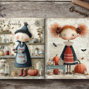 Gothic Cottagecore Halloween Digital Pages | Junk Journal & Scrapbook Papers (Digital Download) image 10