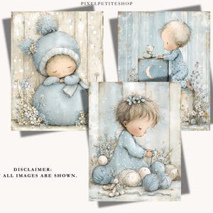 Adorable Baby Boy Digital Pages | Nursery Junk Journal & Scrapbooking Printables (Digital Download) image 6