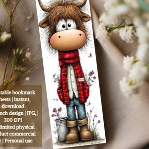 Nyckfullt, elegant djurbokmärke att skriva ut (digital nedladdning) bild 6