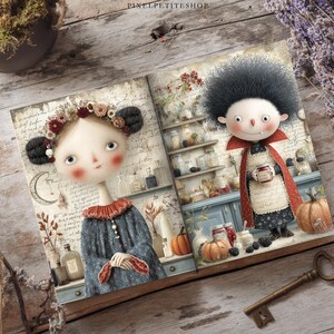 Gothic Cottagecore Halloween Digital Pages | Junk Journal & Scrapbook Papers (Digital Download) image 11