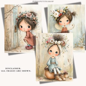 Storybook Fairy Girl Digital Pages | Junk Journal & Scrapbook Printables (Digital Download) image 6