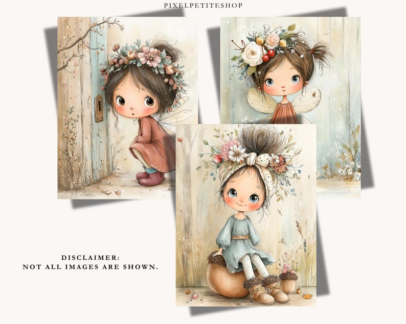 Storybook Fairy Girl Digital Pages | Junk Journal & Scrapbook Printables (Digital Download) image 6