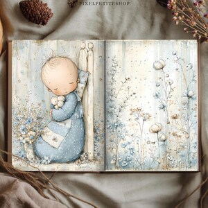 Adorable Baby Boy Digital Pages | Nursery Junk Journal & Scrapbooking Printables (Digital Download) image 7