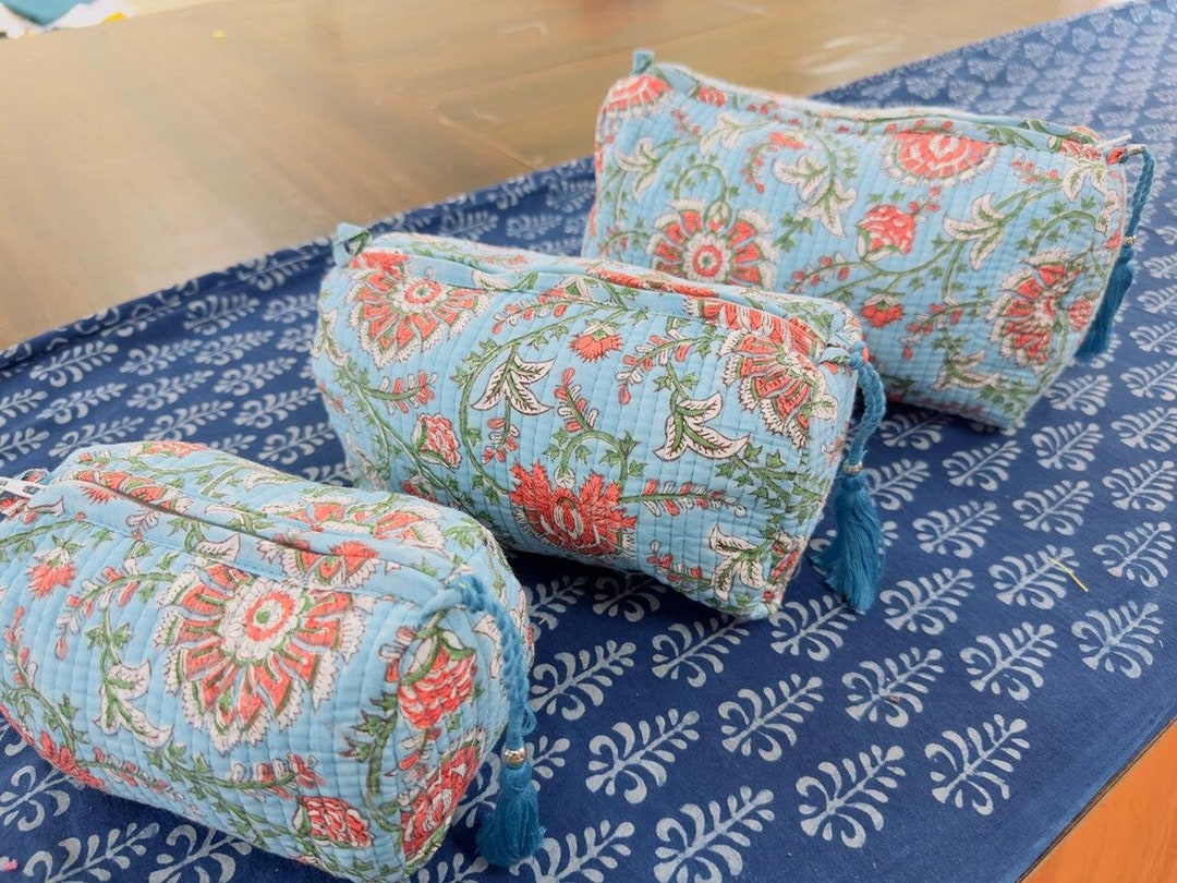 Handcrafted Quilted Multipurpose Waterproof Toiletry Bag main image 1