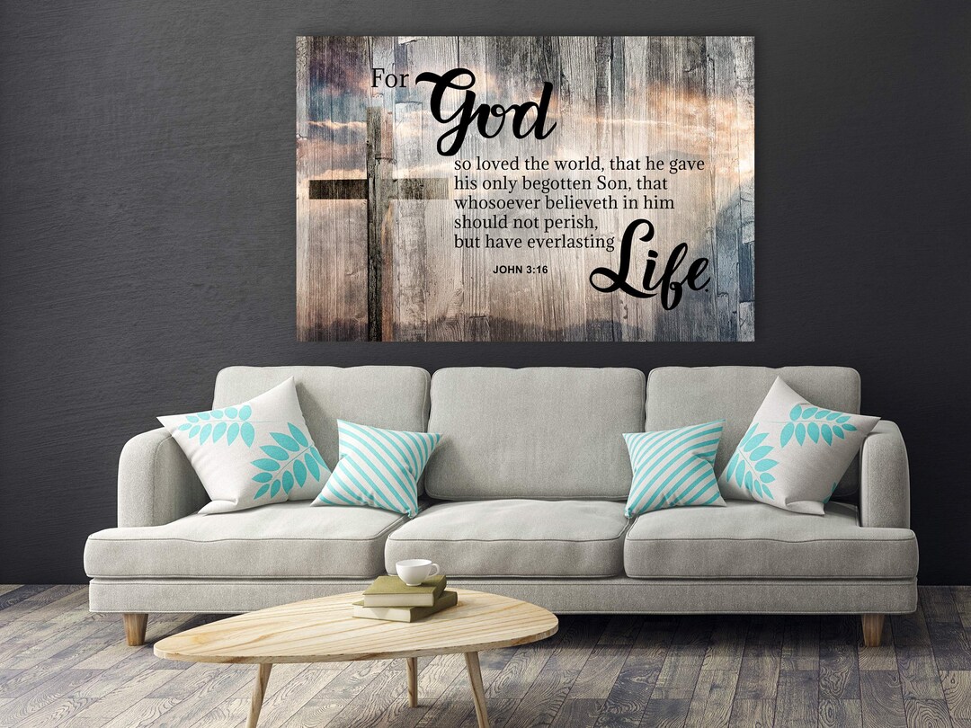 KJV Bible Verse Wall Art | John 3:16 | Create Your Own Custom Bible