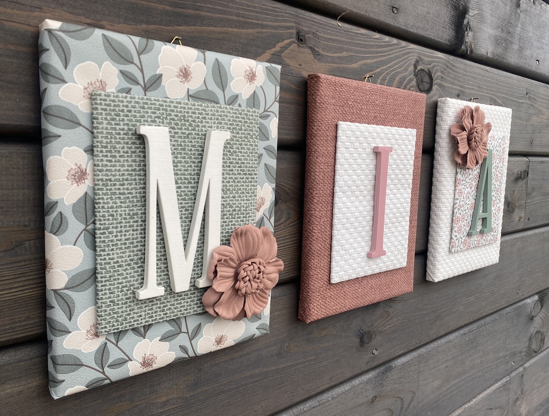 Baby Girl Name Nursery Decor Custom Wall Decor for Baby Name Signs for
