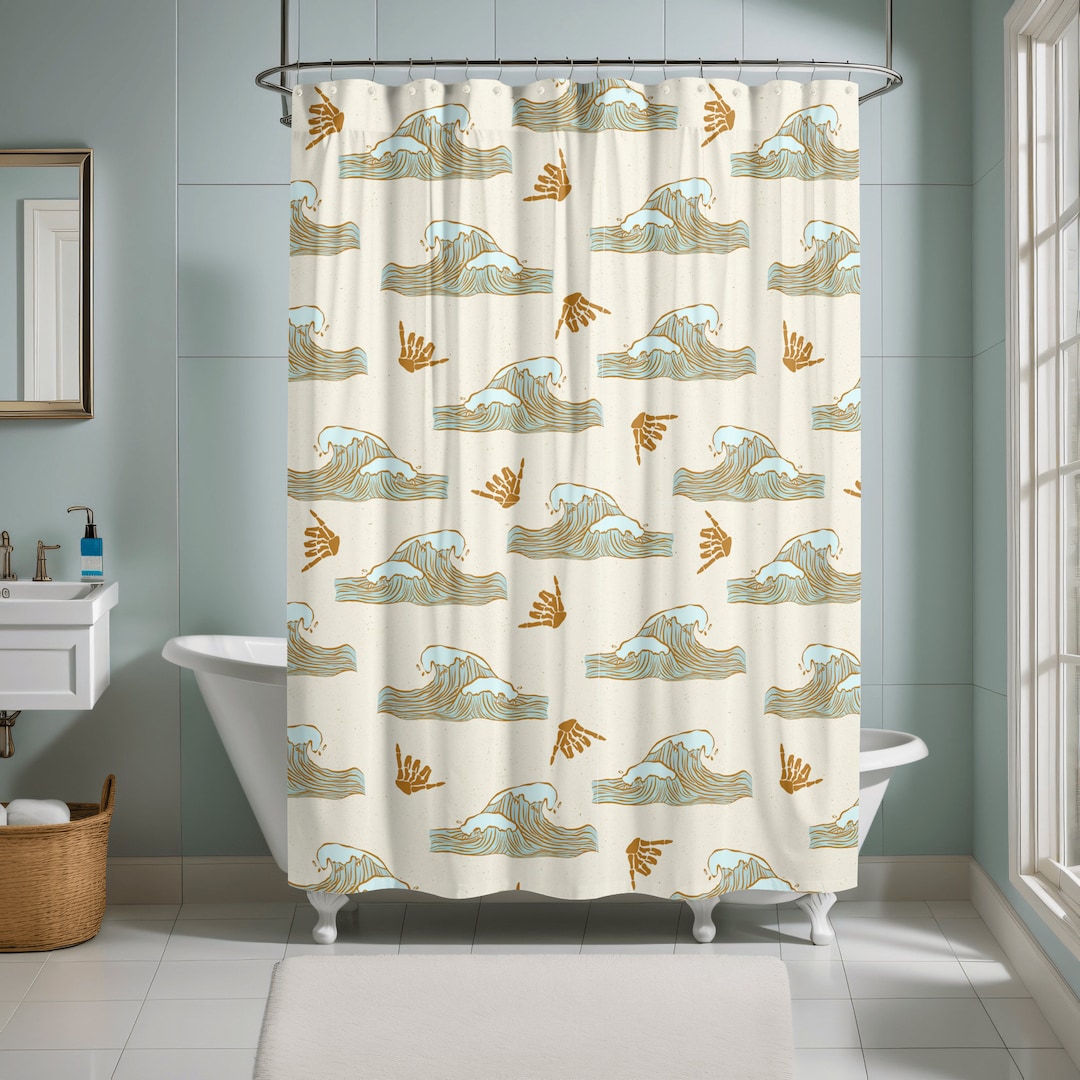 Boho Shower Curtain, Shower Curtain Boho, Bohemian Beach Curtain ...