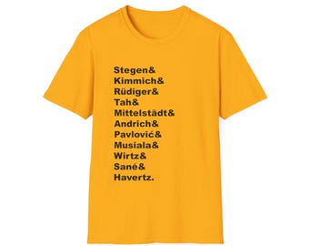 Deutschland WM Fußball Mannschaft T-Shirt Startaufstellung