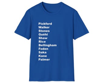 England U S A World Cup Fußball-Team-T-Shirt Startaufstellung