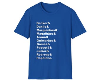 Brasilien World Cup Fußball-Team-T-Shirt Startaufstellung