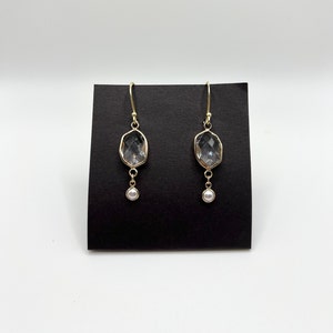 Handmade Dangly Earrings with a Pearl