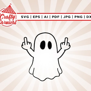 Ghost Middle Finger svg, Cricut, sublimation, Ghost svg, Middle Finger svg, Halloween Svg, Cute Ghost Halloween Svg, Silhouette, Cut file,