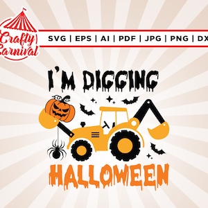 Estou cavando Halloween Svg, Cricut, sublimação, Meninos Halloween Svg, Halloween svg, Abóbora Halloween svg, Silhueta, Arquivo de corte,