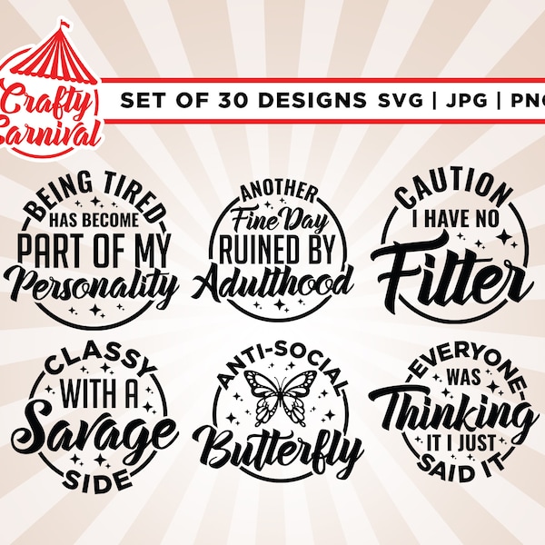 Sarcasm Svg Bundle, Sarcastic Svg Bundle, Funny quotes bundle svg, Cricut, Png, Svg, Sarcastic Sayings Svg Bundle, Sarcastic Quotes Svg