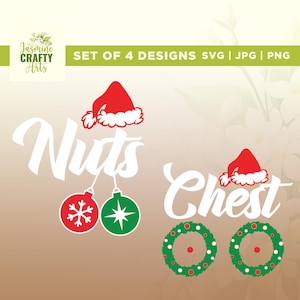 Chest Nuts Svg, sublimazione, Nuts Svg, Coppie Natale brutto svg, Natale Svg, Maglione Natale brutto svg, Chest Nuts Png, Silhouette.
