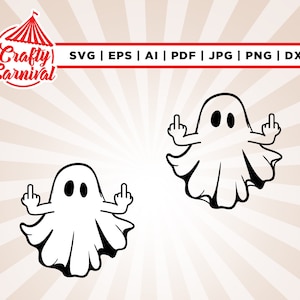 Ghost Middle Finger svg, Cricut, sublimation, Halloween svg, Cute Ghost Halloween, Funny Halloween svg, Silhouette, Cut file,