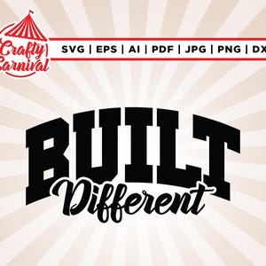 Construido diferente Svg, Carácter fuerte Svg, Sublimación, Ajetreo Svg, Emprendedor Svg, Motivacional Svg, Autoconfianza Svg, Silueta.