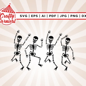 Scheletro danzante in formato SVG, scheletro in formato SVG, felice Halloween in formato SVG, Cricut, Png, Svg, sublimazione, teschio in formato SVG, scheletro PNG, divertente Halloween in formato SVG, spettrale