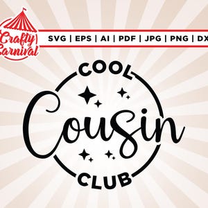 Cool Cousins Club svg, Cricut, sublimação, Cousins svg, Camisa juvenil svg, Cool Cousins svg, Cousin Crew svg, Camisa Cousin Crew para crianças png