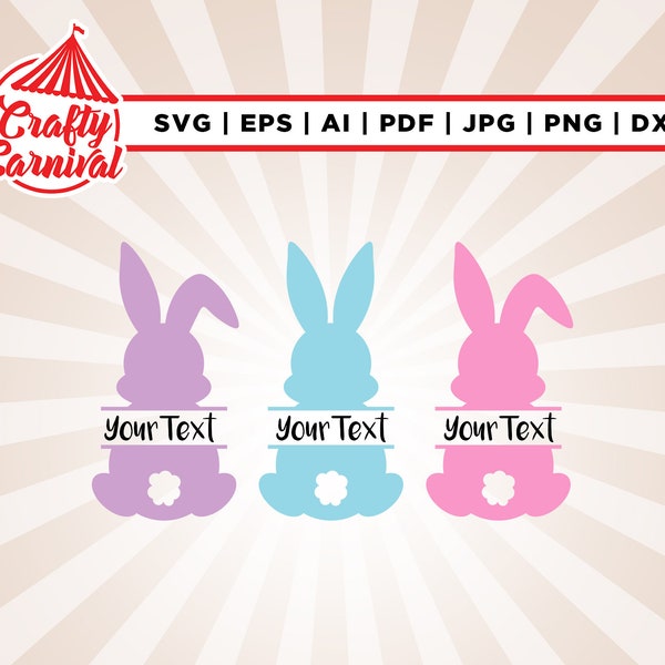Easter bunny svg, Bunny svg, Easter svg, Rabbit svg, bunny rabbit svg, Easter monogram svg, Bunny Monogram svg, Cricut, silhouette