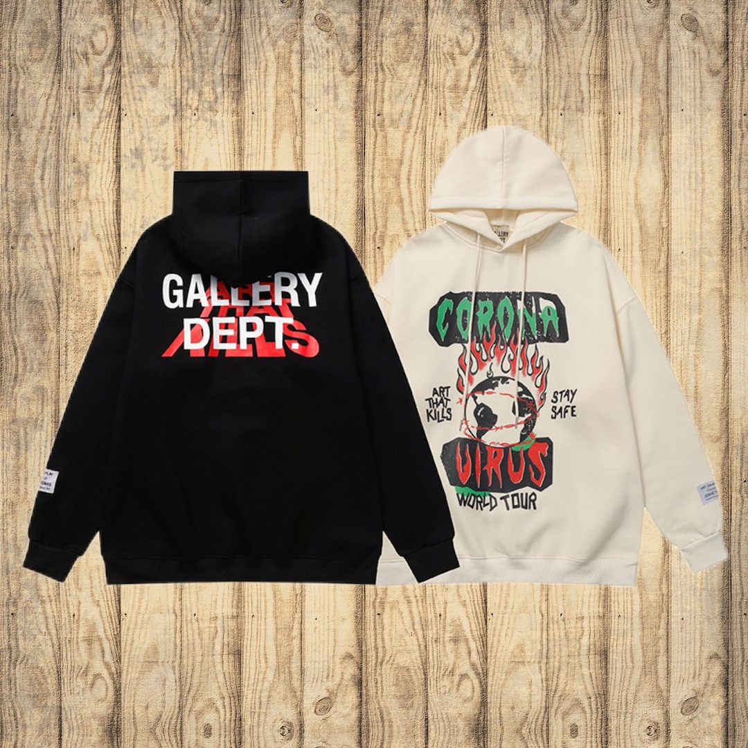 Gallery Dept Hoodies Cotton Gallery Dept Hoodie Hip Hop Etsy