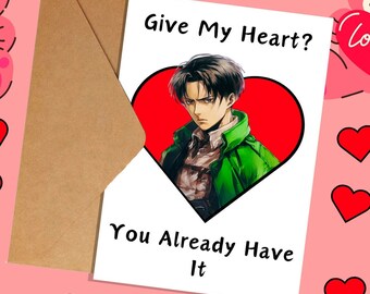 Anime romantische kaart | Je hebt mijn hart (5X7")
