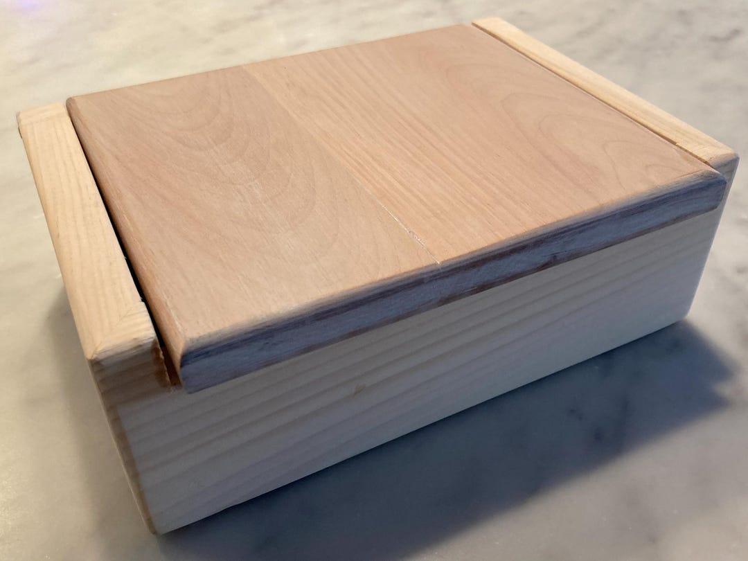 Handmade Whitewash Wood Box: Rustic Hinged Lid Keepsake Storage - Etsy