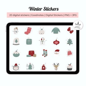 Winter Stickers | Goodnotes Digital Sticker Book | Digital Stickers | Christmas Digital Stickers | Digital Planner Stickers