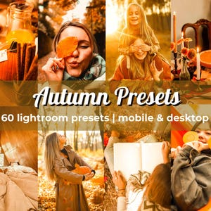 60 Autumn Lightroom Presets | Mobile Lightroom Presets Bundle | Presets Mobile | Presets Desktop | Professional Autumn Presets | Fall preset