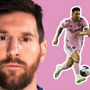 Lionel Messi Sticker Decal Miami Vinyl Soccer for Car Truck Window Kids LM7