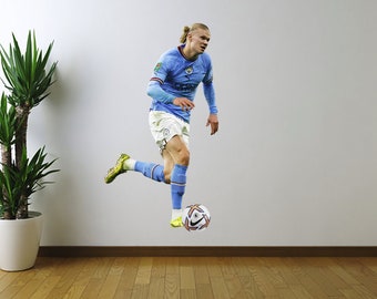 Erling Haaland Wall Removeable Vinyl Sticker Fathead Style Manchester City