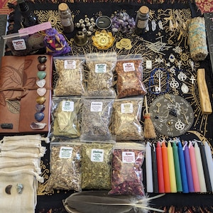 Big Beginner Witch Kit Herbs, Candles, Crystals and More Witchcraft giftbox