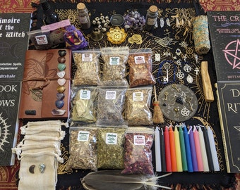 Big Beginner Witch Kit Herbs, Candles, Crystals and More Witchcraft giftbox