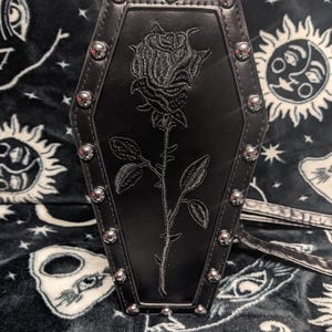Rose Coffin Purse, Spooky Handbag, Goth Bag