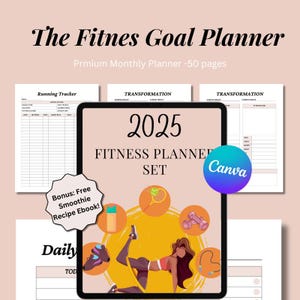 Fitness Planner | Workout & Weight Loss Journal | Printable Health And Wellness Tracker