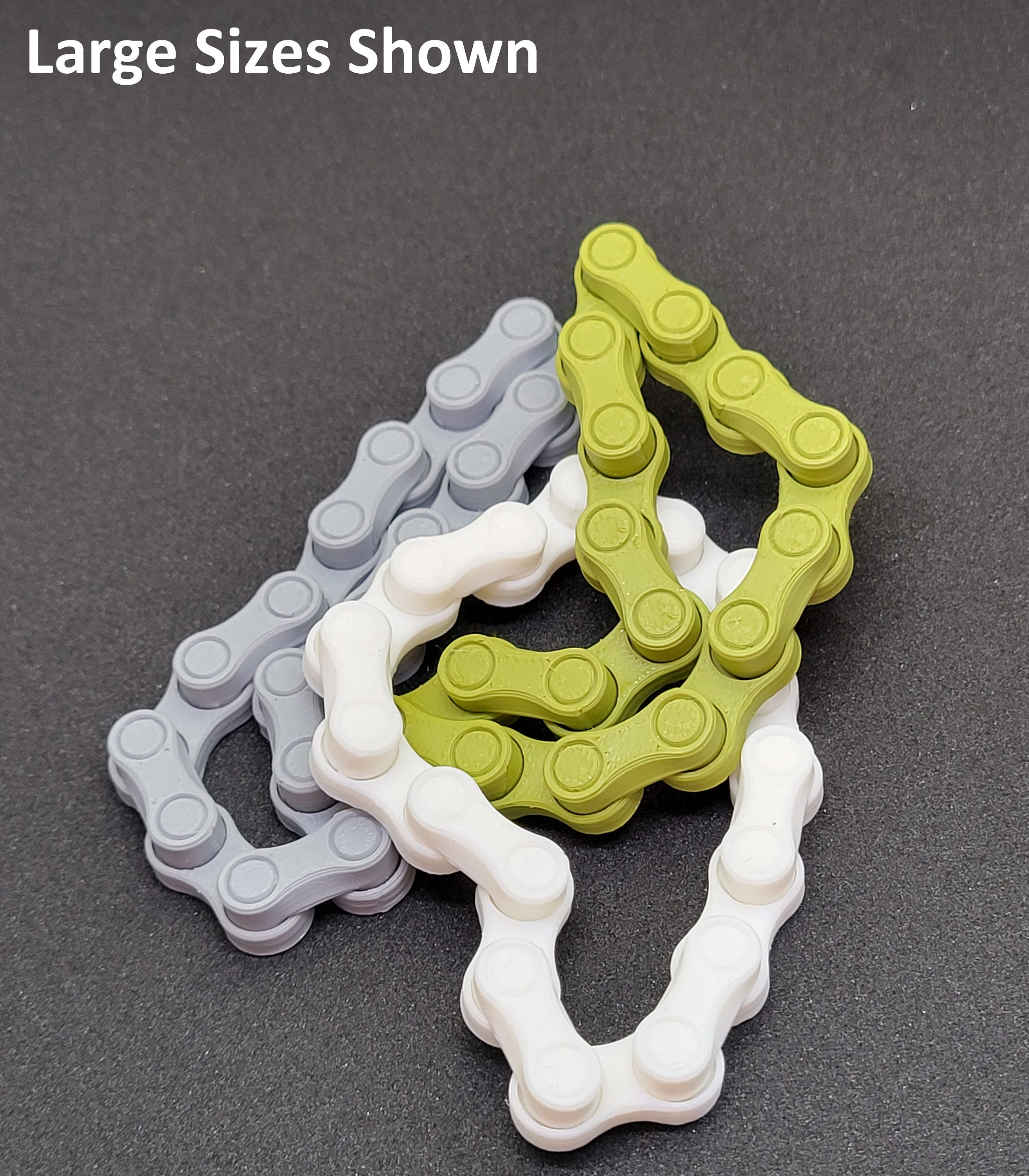 Chain Link Fidget Toy 3sizes, Antistress, Focus Helper, for Kids