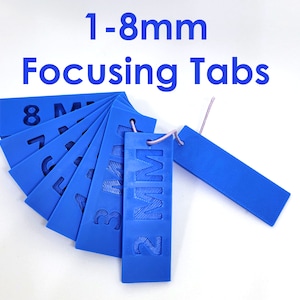 Focusing / Defocus Tabs for Fiber/Hobby/CO2/UV/Galvo/XTool Lasers (1-8mm)