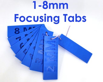 Focusing / Defocus Tabs for Fiber/Hobby/CO2/UV/Galvo/XTool Lasers (1-8mm)