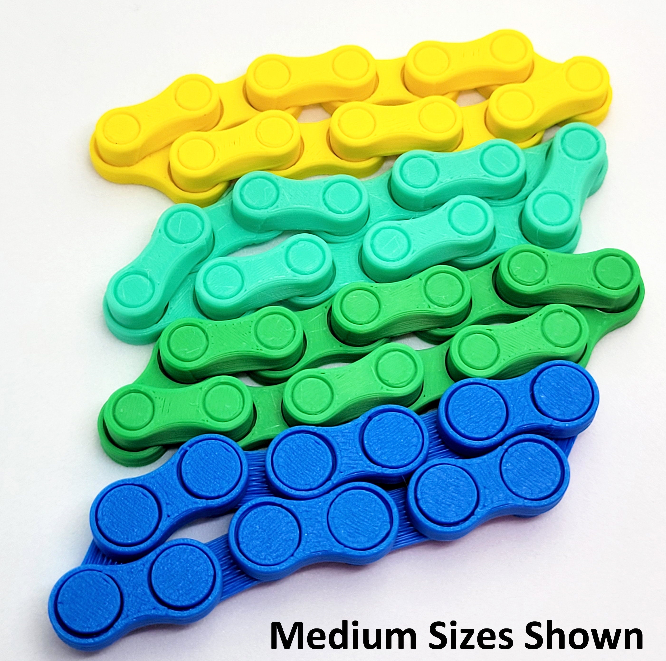 Chain Link Fidget Toy 3sizes, Antistress, Focus Helper, for Kids