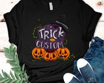 Custom Trick or Treat Halloween Shirt: Spooky Season Tee