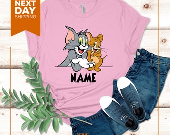 Personalized Tom and Jerry T-shirt: Cartoon Gift for Kids