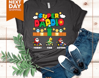 Custom Super Daddio T-Shirt: Personalized Gamer Dad Shirt
