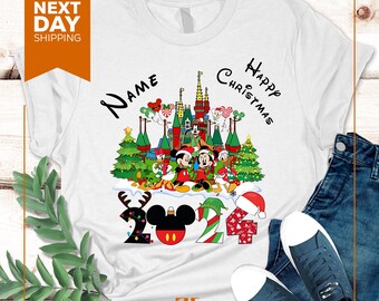 Personalized Disney Christmas 2024 Family Vacation Tee