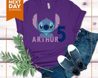 Custom Lilo & Stitch Birthday Shirt, Disney Family Tee