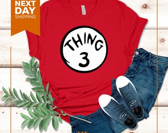 Personalized Thing 1, 2, 3, 4 T-Shirt: Custom Family Matching Shirt