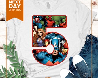 Avengers Birthday Shirt | Custom Superhero Tee, Marvel Comics